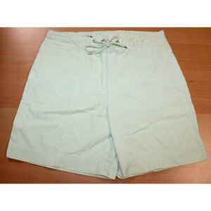 Women Jones New York Signature Drawstring Bermuda Shorts Sz: 10 Green Pockets